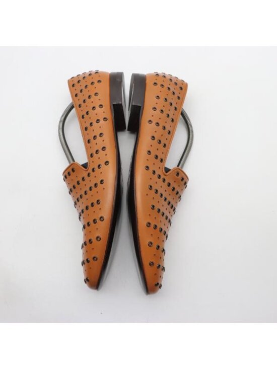 GIACOMORELLI Men\'s Size 11.5 Studded Brown Leather Venetian Loafers Slip On Shoe main image 8